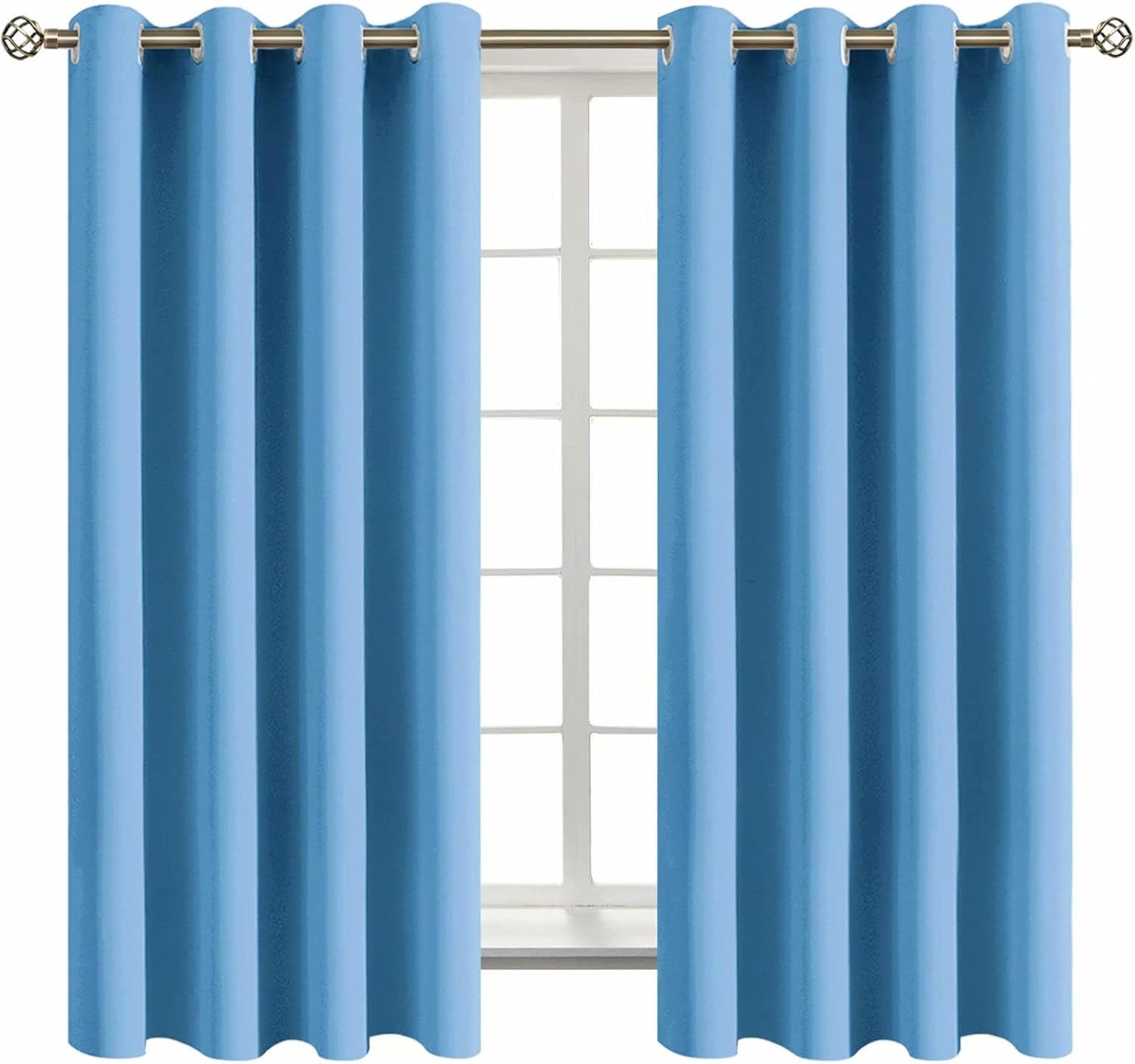 BGment Room Darkening Curtains 63 Inches Long - Grommet Thermal Insulated Drapes Window Treatment Curtains for Bedroom, 2 Panels, 52 x 63 I…