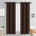 Yakamok Premium Room Darkening Thermal Insulated Curtains for Bedroom/Living Room - Classic Grommet Top (2 Panels, Chocolate Brown, 38…