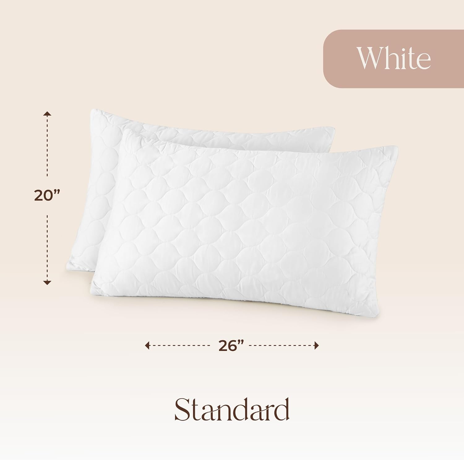 WhisperOrganics Organic Cotton Pillow Protector - Durable Quilted Pillow Protector King Size GOTS & Fairtrade Certified - Thick Hypoallerge…