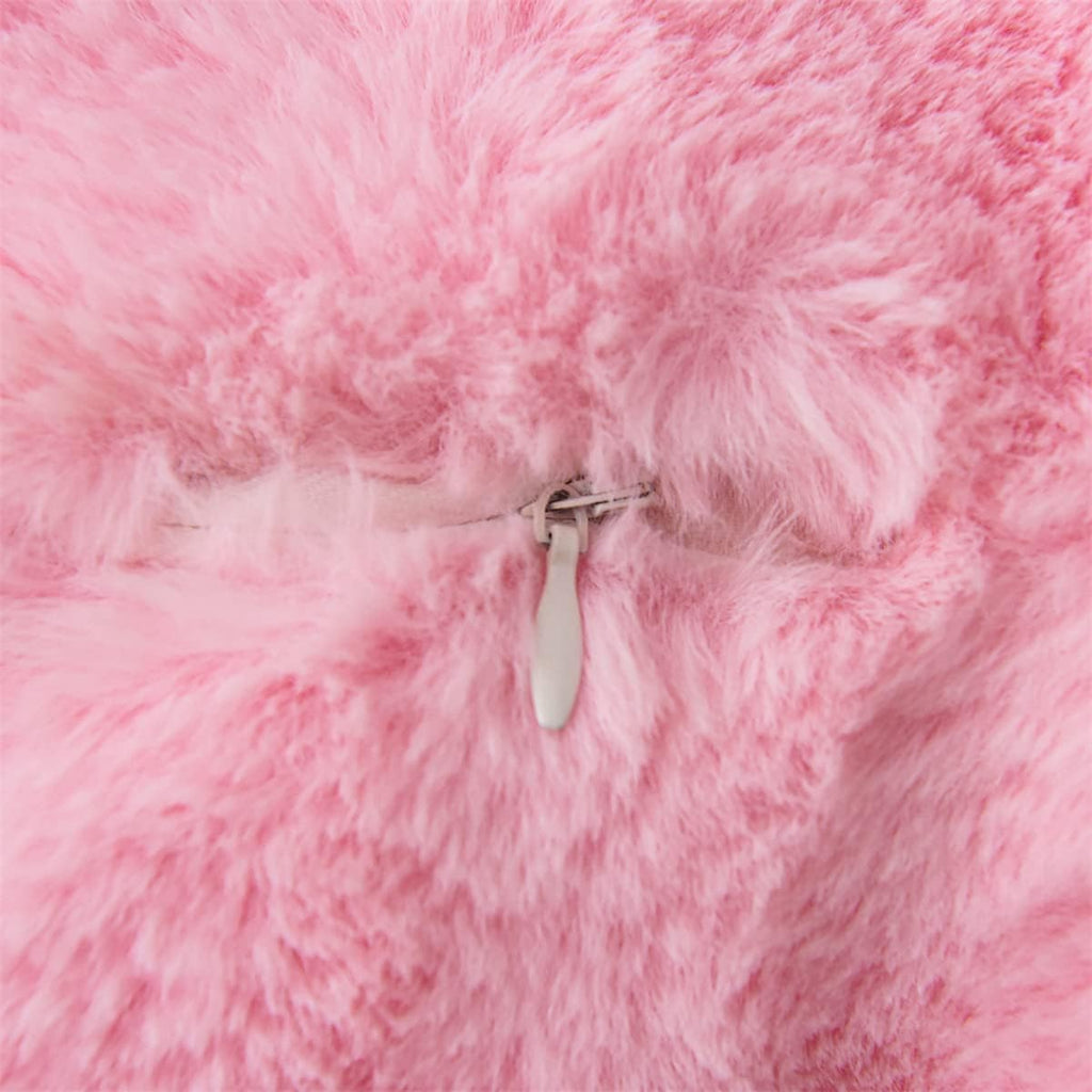 Holawakaka Standard Faux Fur Bed Rest Pillow with Arms, Rabbit Fur Reading Pillows Perfect for Adults, Teens, Kids, Arm, Back, Pregnancy Lu…
