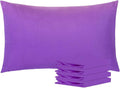 Ntbay Queen Pillowcase Set - 4 Pack Brushed Microfiber 20x30 Pillowcases - Soft, Wrinkle-Free, Fade-Resistant, Stain-Resistant, Purple Pill…