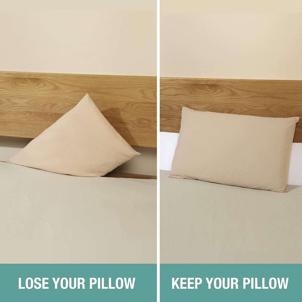 Vekkia Bed Wedge Pillow for Headboard – High-Density Foam Fills Gaps (0-5.5") Between Mattress and Headboard, Wedge Pillow with Pockets…
