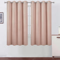 Lemomo Blush Blackout Curtains 66 x 63 Inch Length/Set of 2 Curtain Panels/Thermal Insulated Room Darkening Blackout Curtains for Bedroom 6…