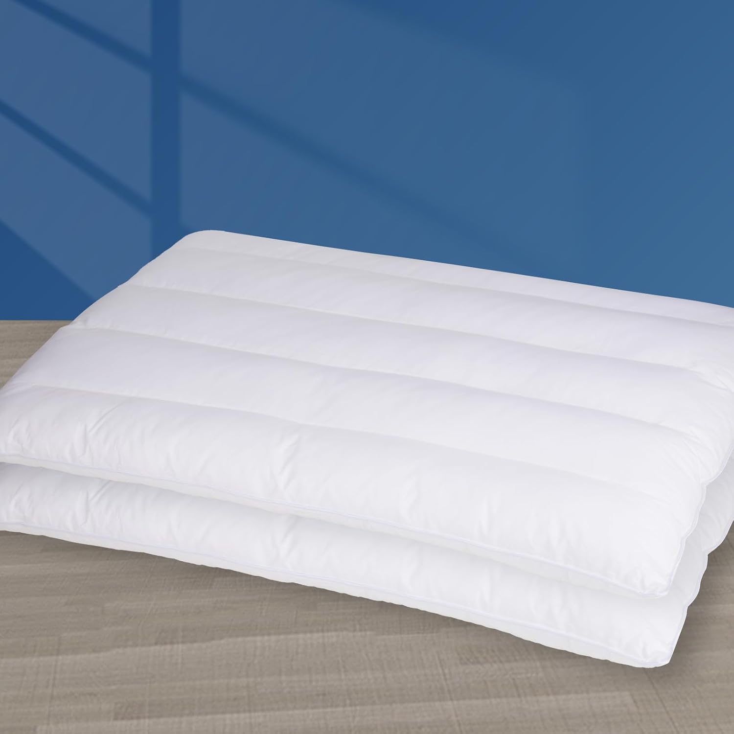 MINUPWELLHome MINUPWELL 2 Packs Ultra Flat Pillows for Sleeping Thin, 7D High Support 2.5 inch Height Ultra Thin Pillows, Bed Pillows f…