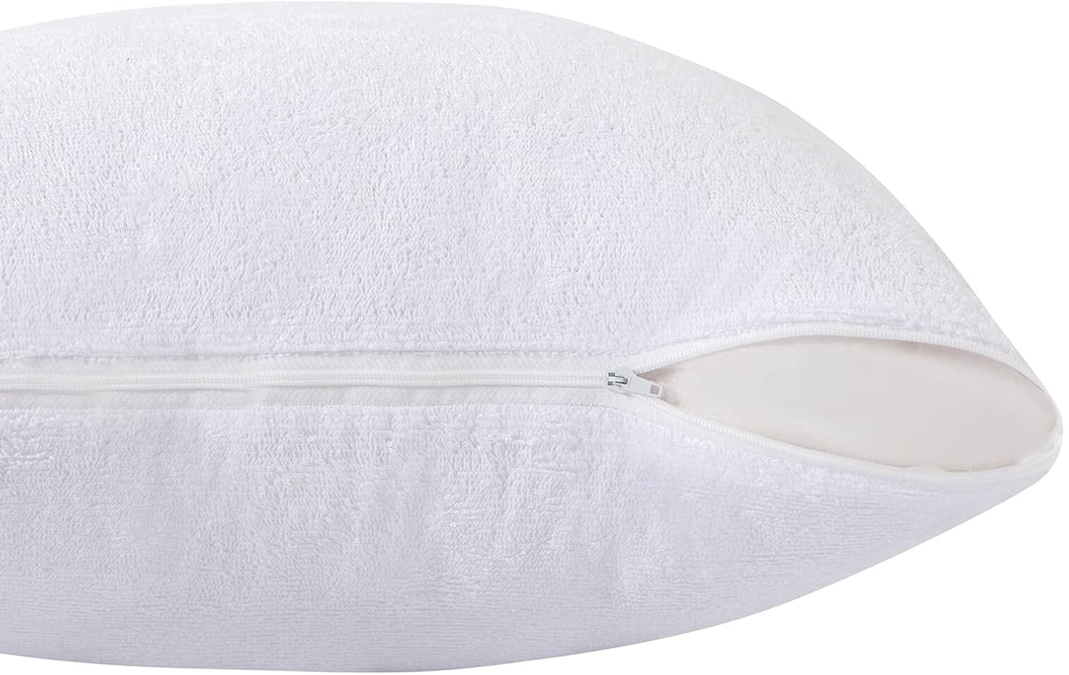 Kingnex Waterproof Feather Proof Euro Pillow Protectors with Zipper 26x26 Pack of 2 Bamboo Viscose Terry Square Pillow Covers for European…