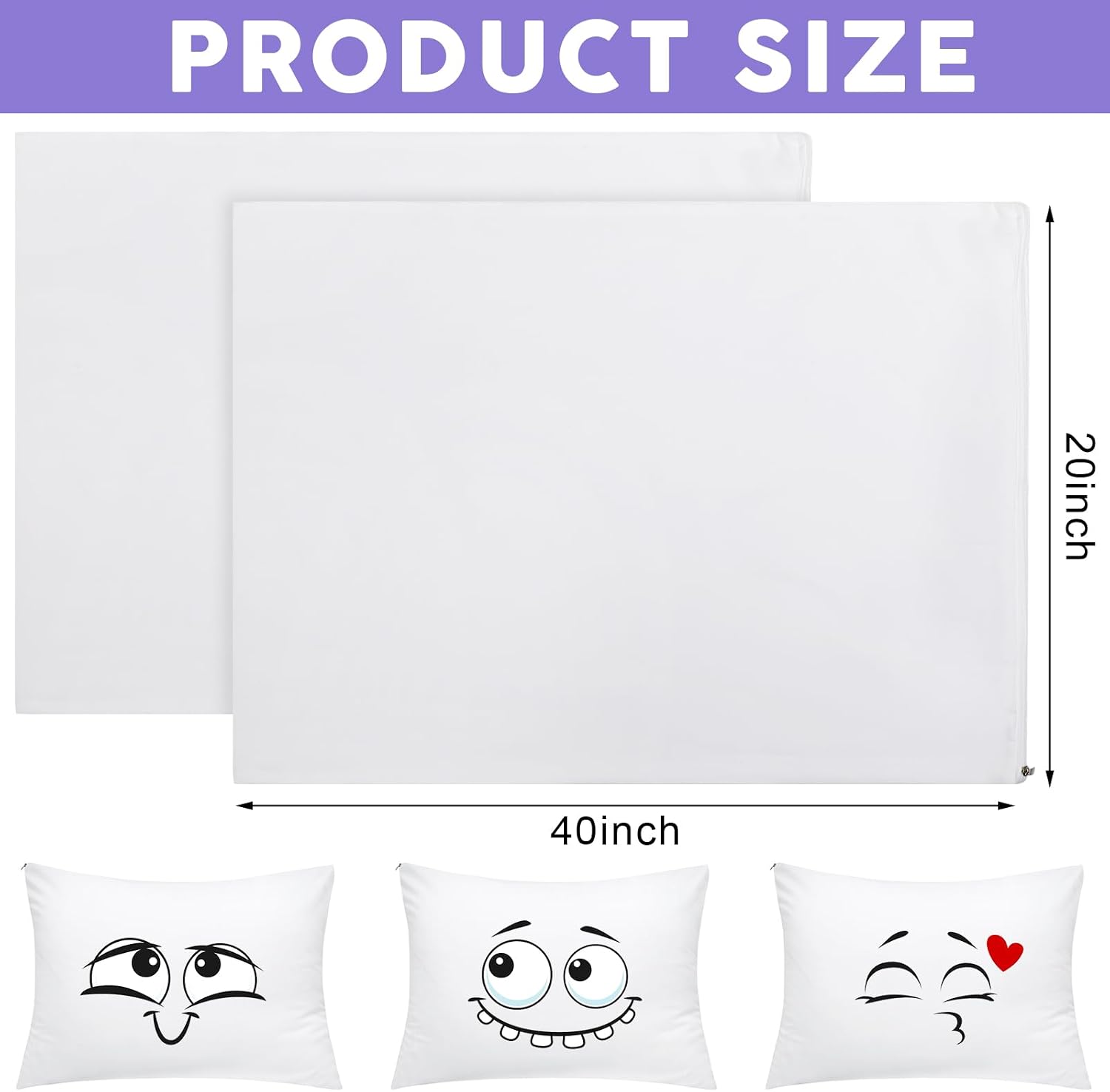 Shimeyao 12 Pcs 20 x 40 Inch Zippered Pillow Protectors Bulk, Standard Size Bedding Pillow Cases, Soft Breathable Cotton Sateen Dust Protec…