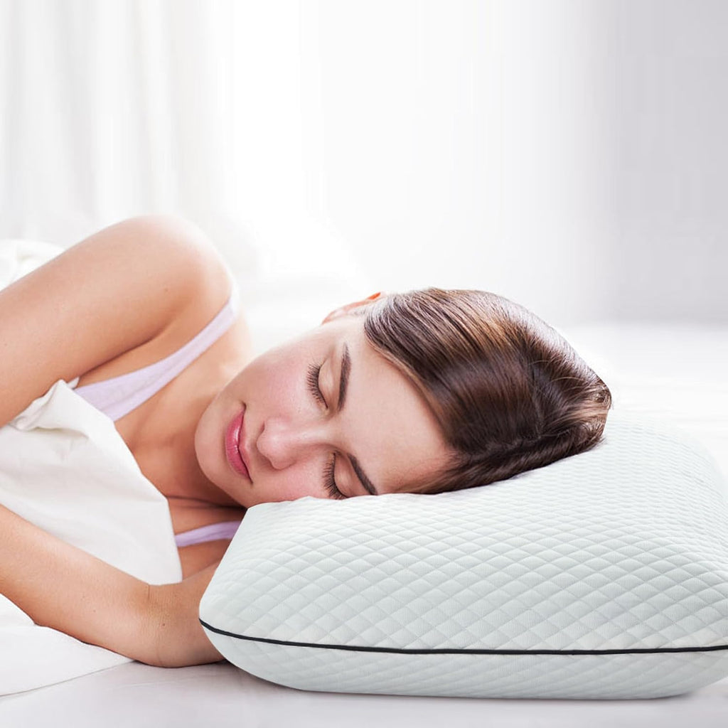 Soft Memory Foam Pillow, Gel Pillow for Back and Side Sleeper, Medium-Soft,150 Breathable Holes, Oeko-TEX & CertiPUR-US…