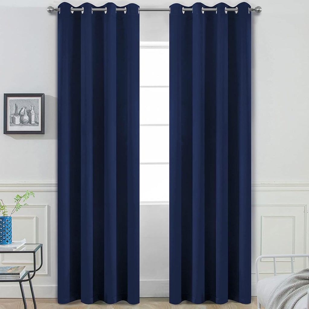 Yakamok Blackout Curtains 96 Inches Long Set of 2 Panels with Grommet Thermal Insulated Light Blocking Window Drapes for Bedroom/Living…