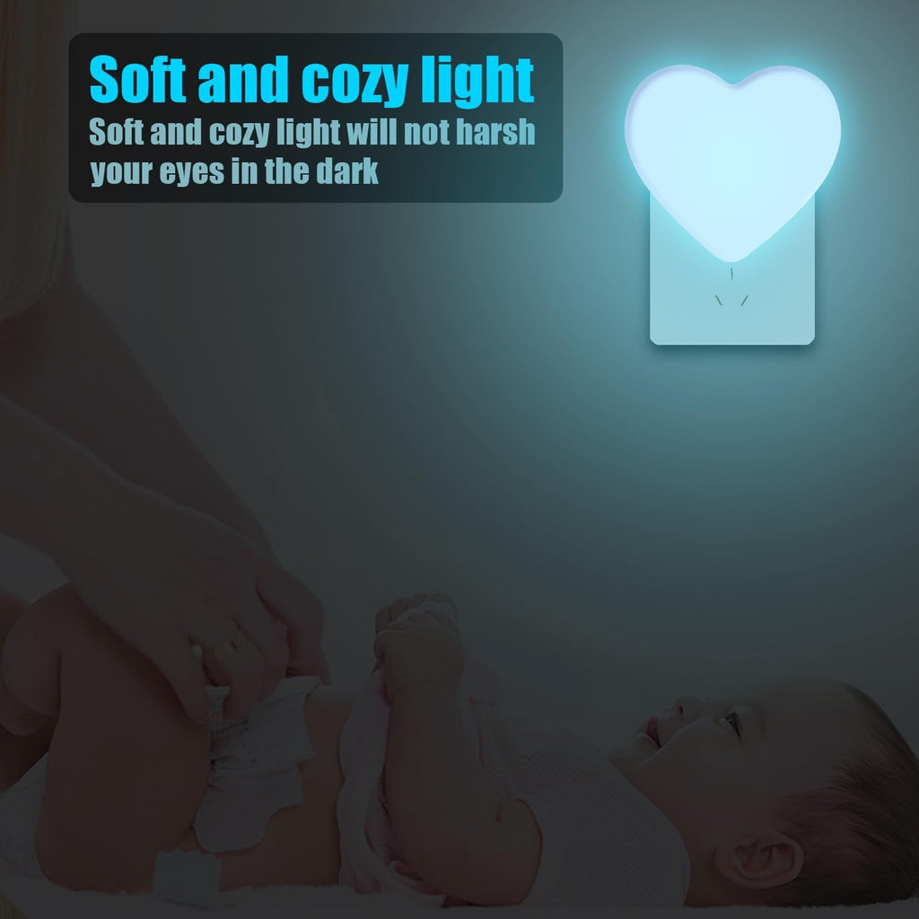 INZU Night Lights Plug into Wall, LED Night Light for Kids, Cute Nightlight with Auto Dusk to Dawn Sensor, LED Nightlight with Soft Warm…