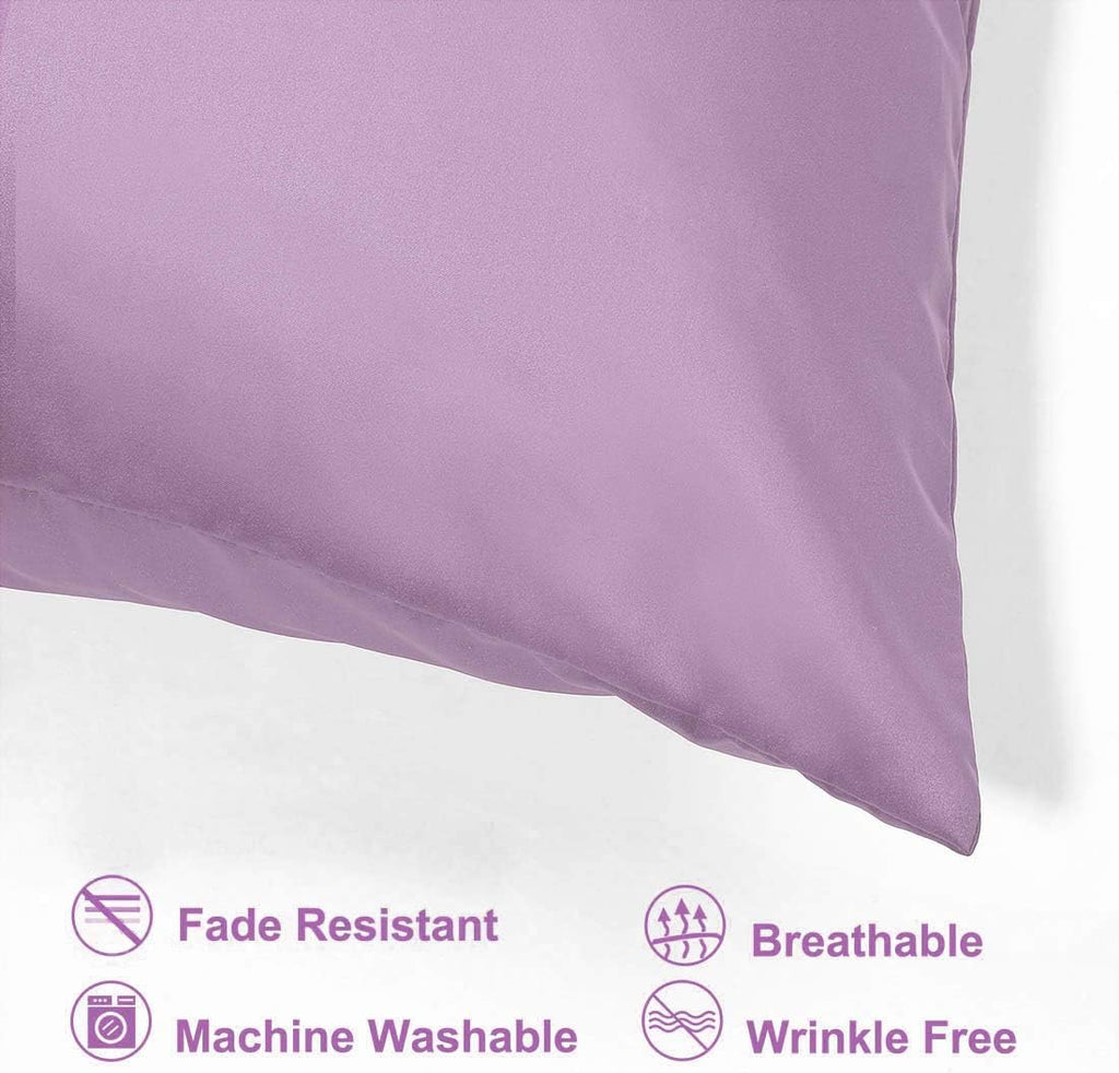 uxcell Standard Satin Pillowcase with Zipper, Super Soft and Luxury, Silky Pillow Cases Covers Set of 2, 21"x27", Mauve