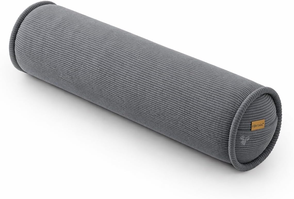 Corduroy Body Pillow for Side Sleepers, Cozy Cylinder Bolster Pillow for Sleeping, Bed & Sofa Lounging, Soft Hugging Support Pillow, 39 x…