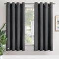 YoungsTex Dark Grey Blackout Curtains 72 Inches Length for Bedroom - Thermal Insulated with Grommet Room Darkening Window Drapes for Living…