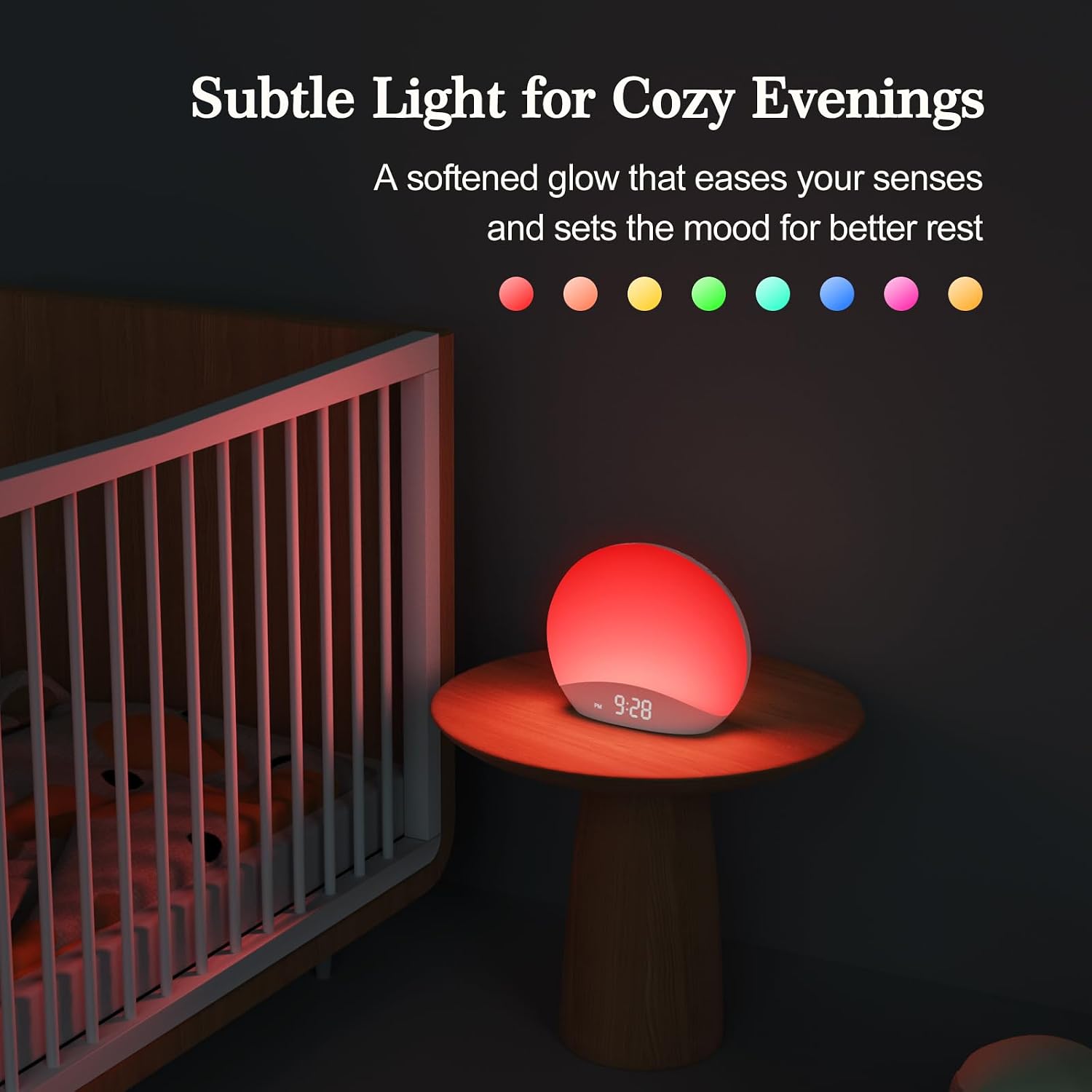 REACHER Sound Machine Sunrise Alarm Clock with Night Light, 26 Nature Inspired Sleep Sounds, 0-100% Dimmable Clock, Sunrise Lamp, Wake Up…