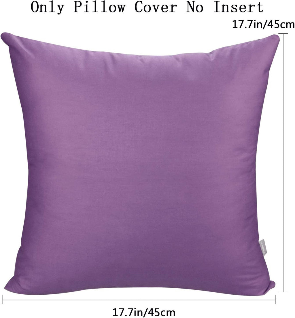 Thmyo 4-Pack 100% Cotton Comfortable Solid Decorative Throw Pillow Case, Square Cushion Cover Pillowcase Sublimation Blank Pillow Covers DI…