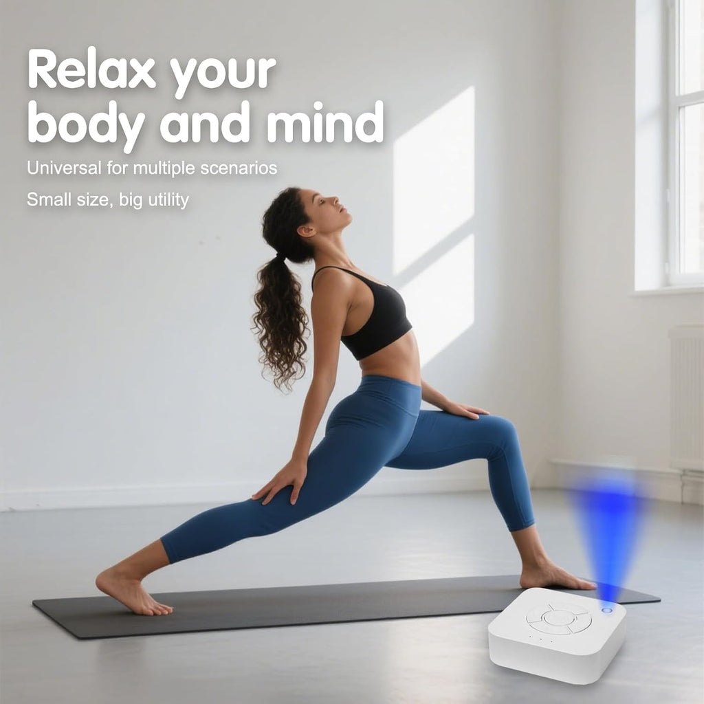 Rukico White Noise Sleep Machine, for Adults & Babies,9 Soothing Sounds, White Noise, Ocean Waves, Rain, etc, Rechargeable, Porta…