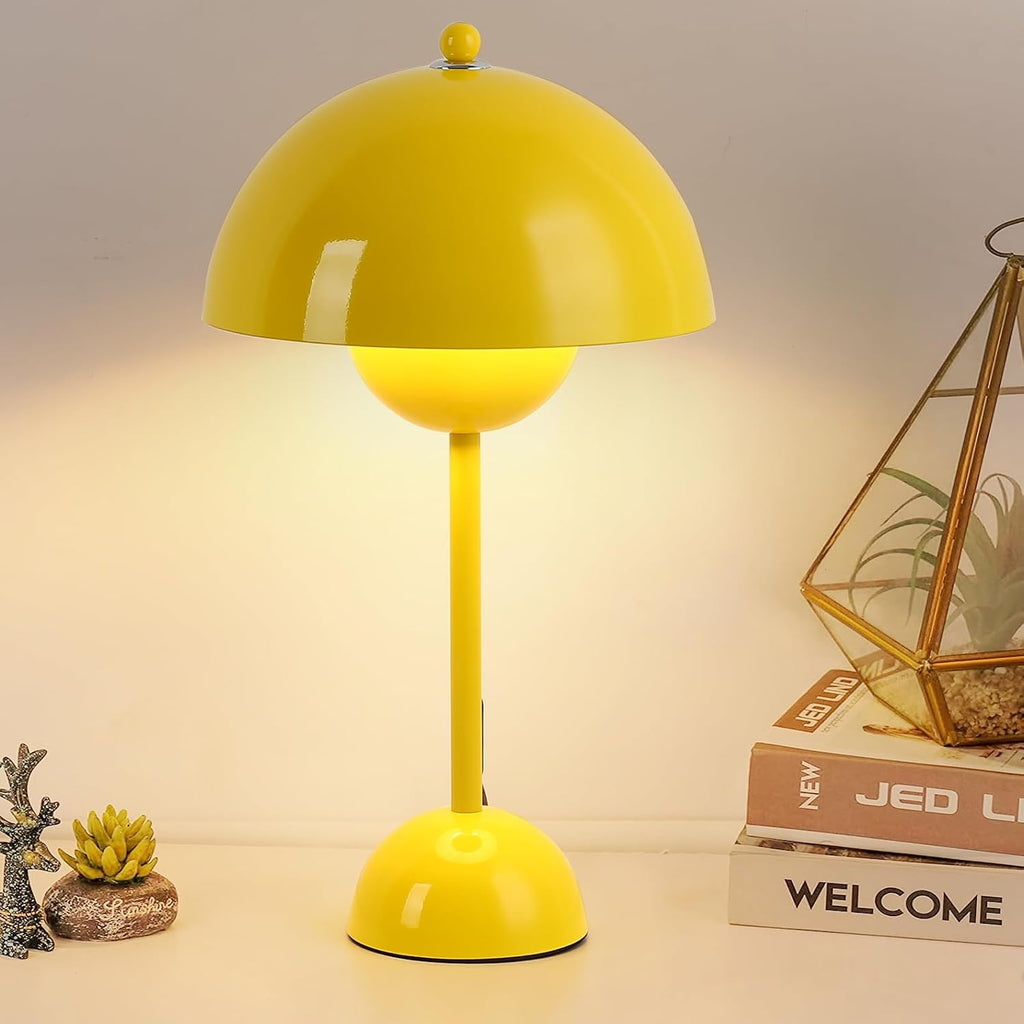 COSYLUX Modern Small Table Lamp for Bedroom, Cute Dome Shade Reflecting Light Reading Lamp for Living Room, Kid's Room, Study, Office…