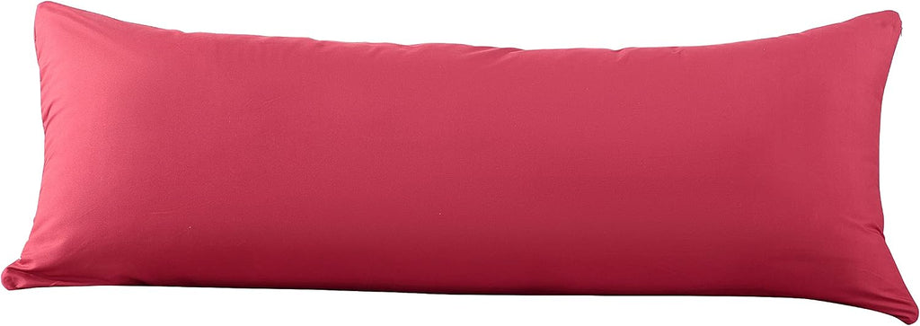 Evolive Ultra Soft Microfiber Body Pillow Cover/Pillowcases 21"x54" with Hidden Zipper Closure (21"x54" Body Pillow Cover, Crimson)