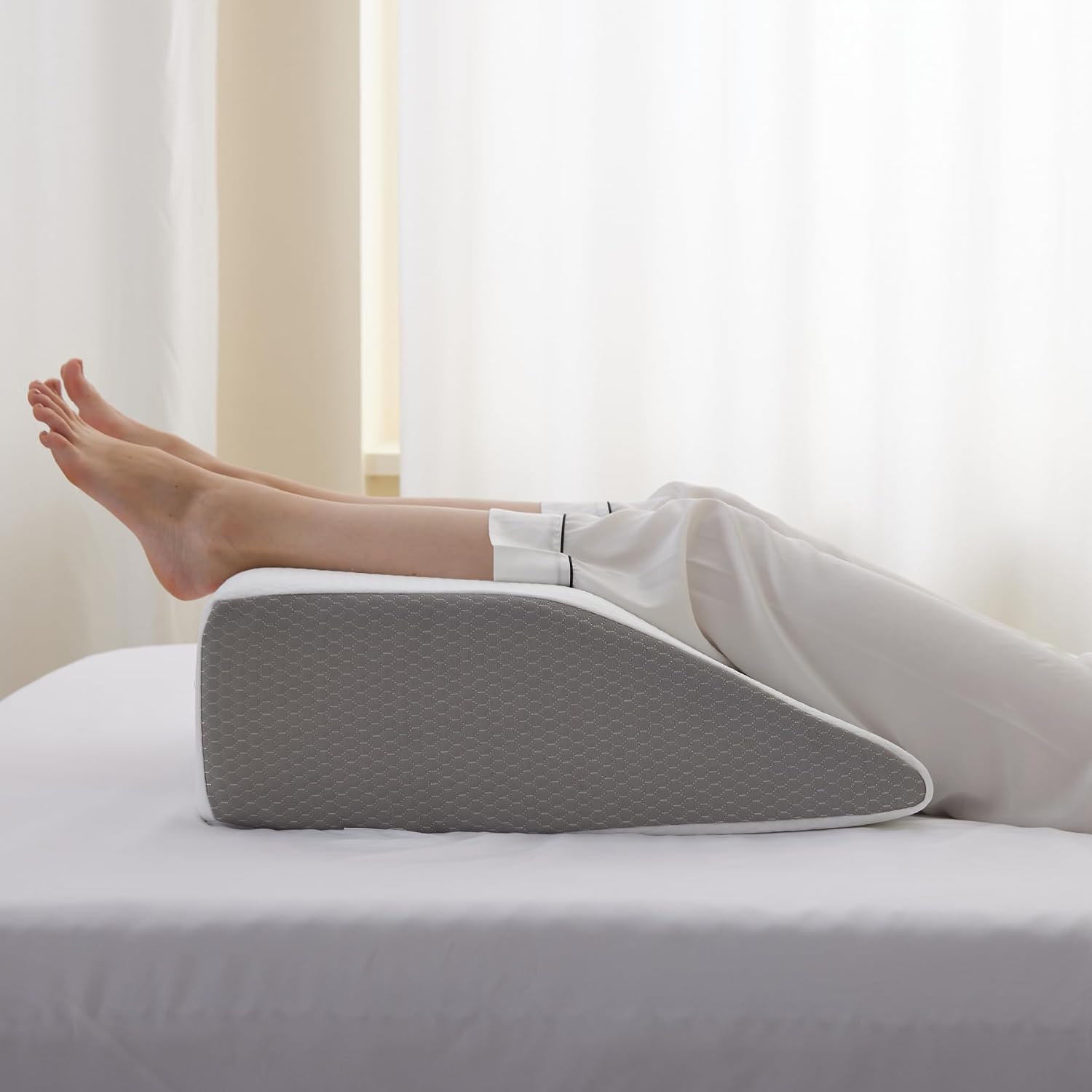 Bedluxe Leg Elevation Pillows, Leg Pillows for Sleeping, Cooling Gel Memory Foam Top, Wedge Pillow for Legs, Leg Wedges for Circulation, Sw…