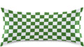 Checkerboard White Green Plaid Print Pillow Covers Silk Pillowcase for Hair and Skin Soft Breathable Cooling Satin Pillowcase Queen Size…
