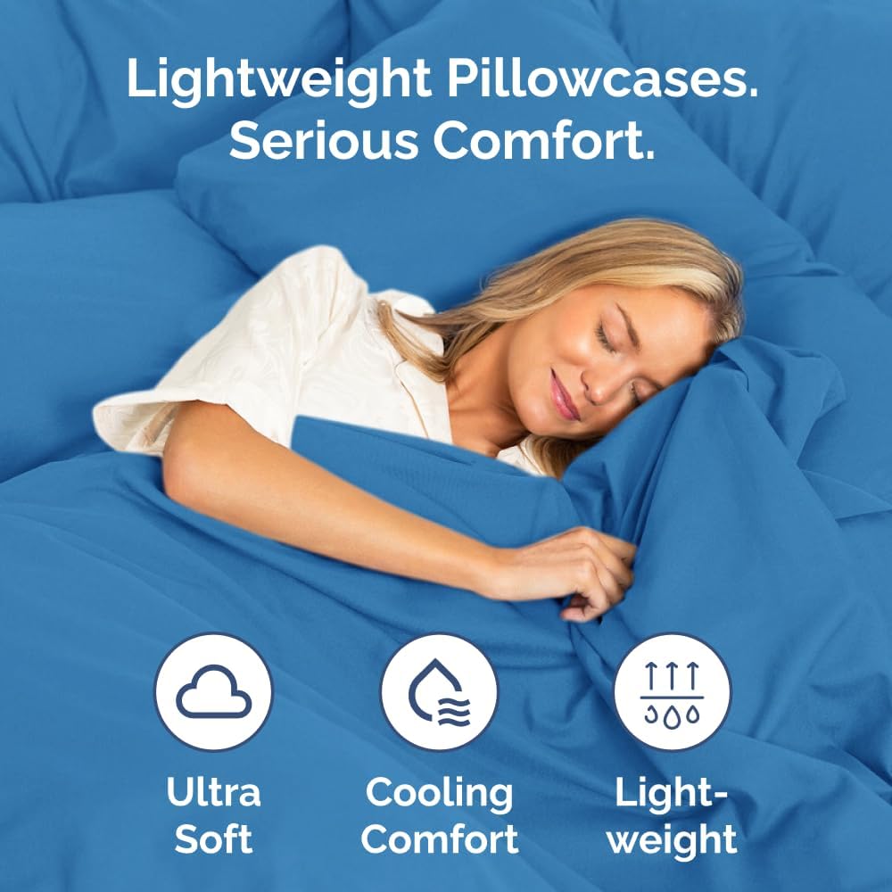 Standard Pillow Cases Set of 4 - Ultra Soft Hotel Quality Pillowcase Covers - Comfy Bedding for Women, Men, Kids & Teens - Machine…