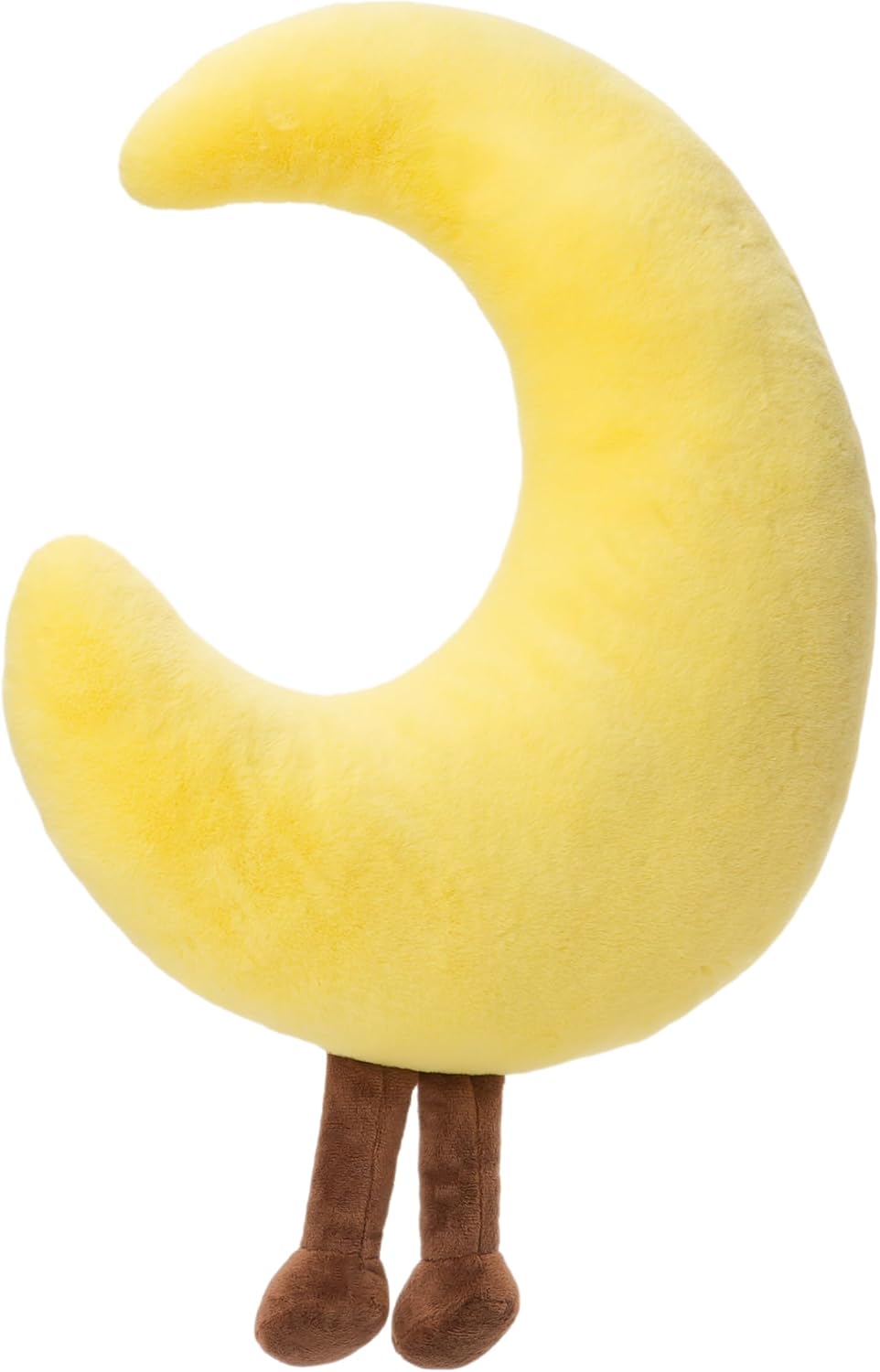 WEIGEDU Crescent Moon Stuffed Animal Plush Toy Cute Yellow Body Pillow with Legs Soft Celestial Theme Gift for Kids Baby Nursery Decor 22…