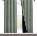 Nicetown 100% Blackout Window Curtain Panels, Full Light Blocking Drapes with Black Liner for Nursery, 78-inch Drop Thermal Insulated Drape…