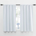 NICETOWN Greyish White Window Curtain Panels - Thermal Insulated Rod Pocket Room Darkening Curtain Sets for Bedroom (Platinum - Greyish…