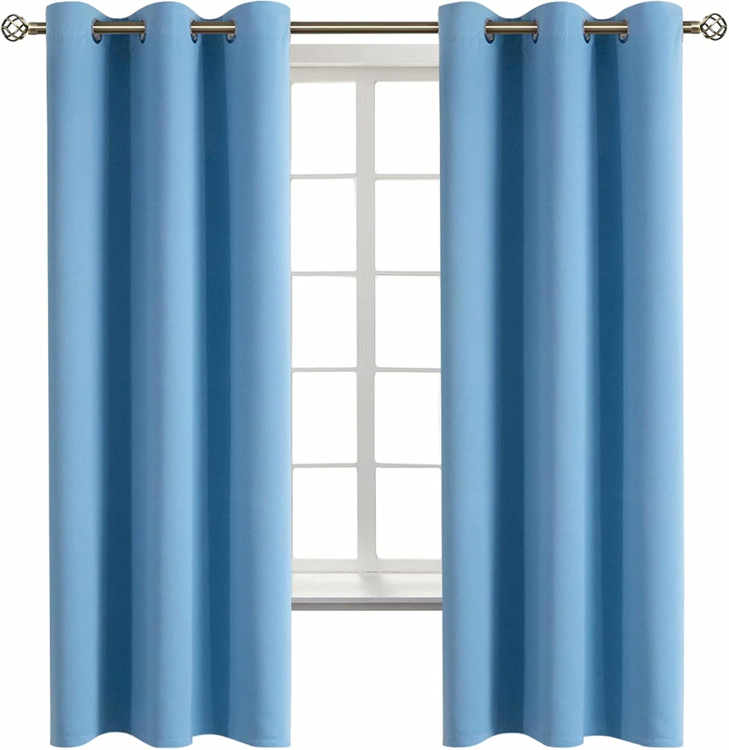 BGment Room Darkening Curtains 63 Inches Long - Grommet Thermal Insulated Drapes Window Treatment Curtains for Bedroom, 2 Panels, 42 x 63 I…