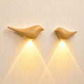 2-Pack Faux Wood Bird Wall Sconces, Timber-Look Plastic Cordless Motion Sensor Night Lights, Rechargeable Battery Operated LED Lamps for…