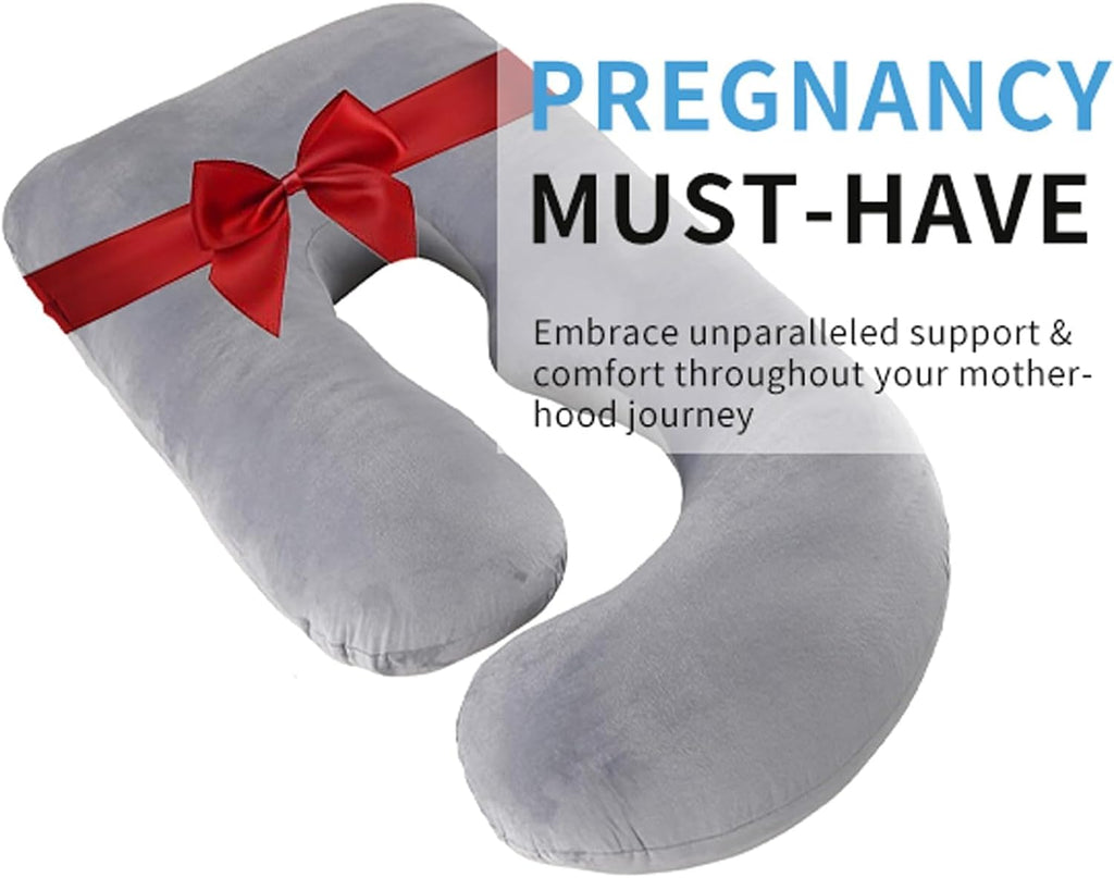 U-Shaped Pregnancy Pillow for Sleeping, Full Body Support for Back, HIPS & Belly - 57 Inch Maternity Pillow with Machine Washable Cover |…
