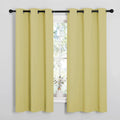 NICETOWN Paler Yellow Blackout Curtains for Bedroom (1 Pair, 42 x 63 inches), Farmhouse Thermal Insulated Room Darkening Drapes for Windows