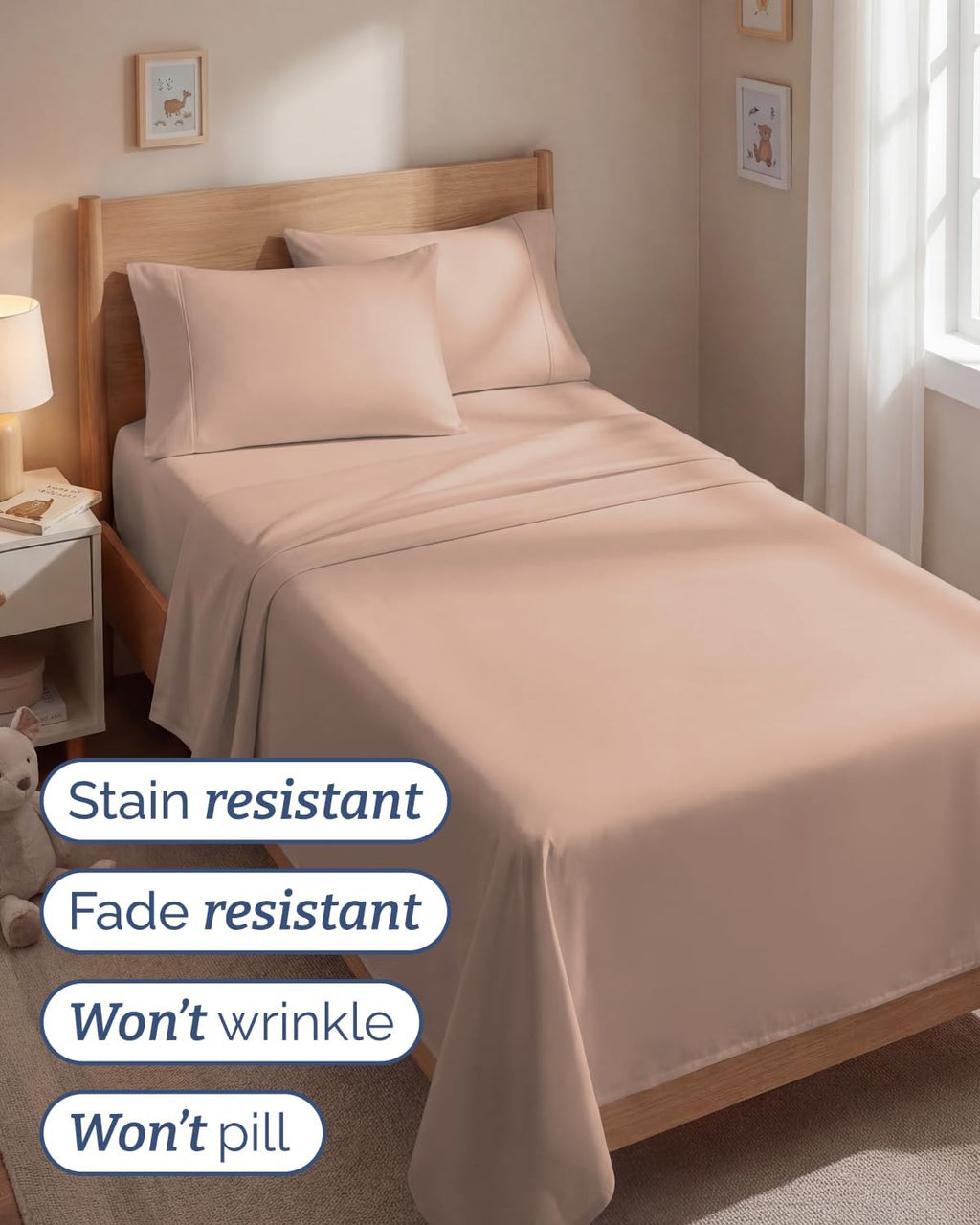 Twin 4 Piece Sheet Set - Comfy, Breathable & Cooling - Soft Hotel Luxury Bedding for Women, Men, Kids, Teens & Children - 1 Flat & 1…