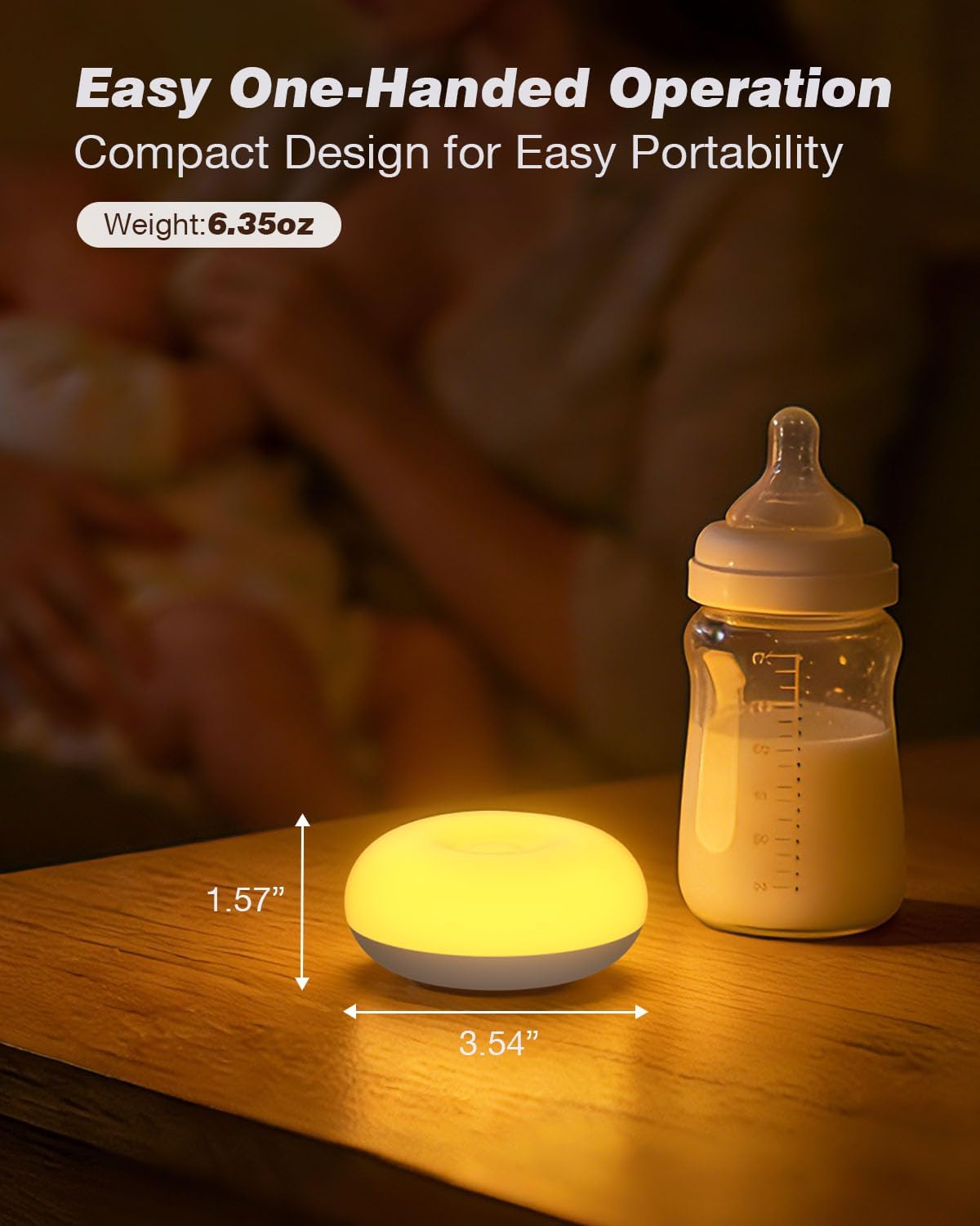 Baby Night Light, 0 Blue-Light Nursery Egg Light for Breastfeeding, Flip Design, Soft BPA Free, 3 Colors & Dimming, Rechargeable Portable…