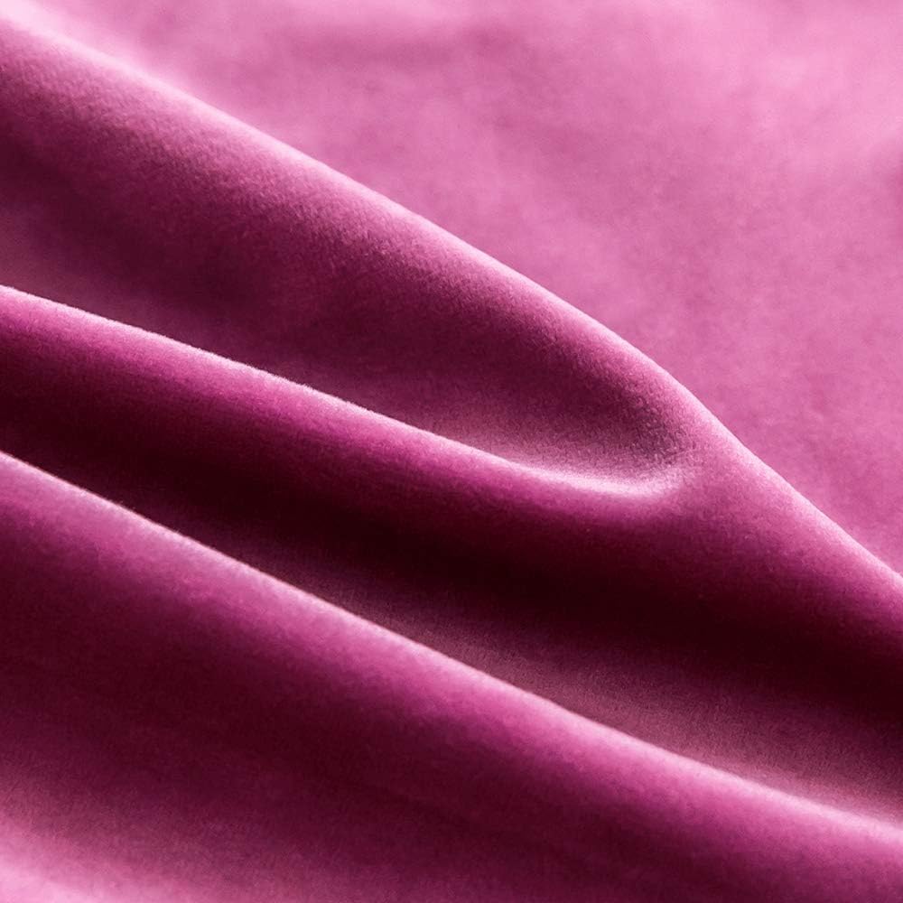 Miulee Summer Hot Pink Velvet Throw Pillow Covers 26x26 Soft Decorative Solid Square Euro Sham Cushion Cases Pack of 2 Modern Luxury Home D…