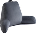 OAISZ Reading Pillow for Sitting in Bed Adult, Reading Pillow with Shredded Memory Foam (Grey, X-Large)