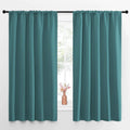 NICETOWN Kitchen Window Curtain Set - Window Treatment Thermal Insulated Solid Room Darkening Rod Pocket Drapes for Bedroom (Sea Teal…