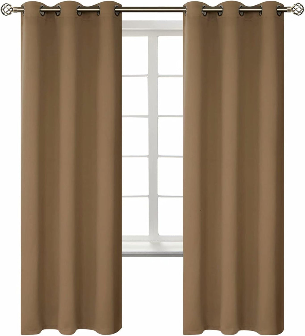 BGment Blackout Curtains for Living Room - Grommet Thermal Insulated Room Darkening Curtains for Bedroom, 2 Panels of 42 x 72 Inch, Taupe 7…