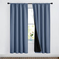 Nicetown Full Shade Curtain Panels 72 inches Long, Pair of Energy Smart & Noise Blocking Out Blackout Drapes for Guest Room Window, Thermal…