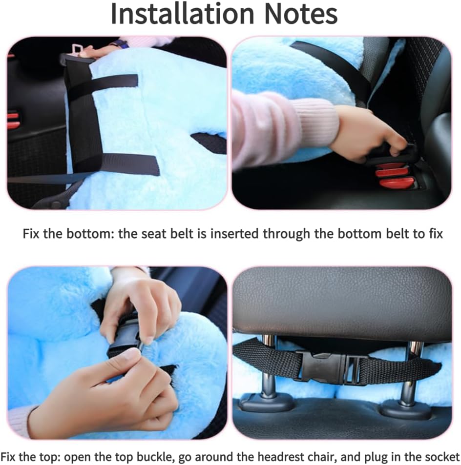 FHSGGP Travel Pillow Cushion for The Back Seat of Car Car Pillow for Kids A Sleeping Artifact Suitable for Long-Distance Travel of Adults…