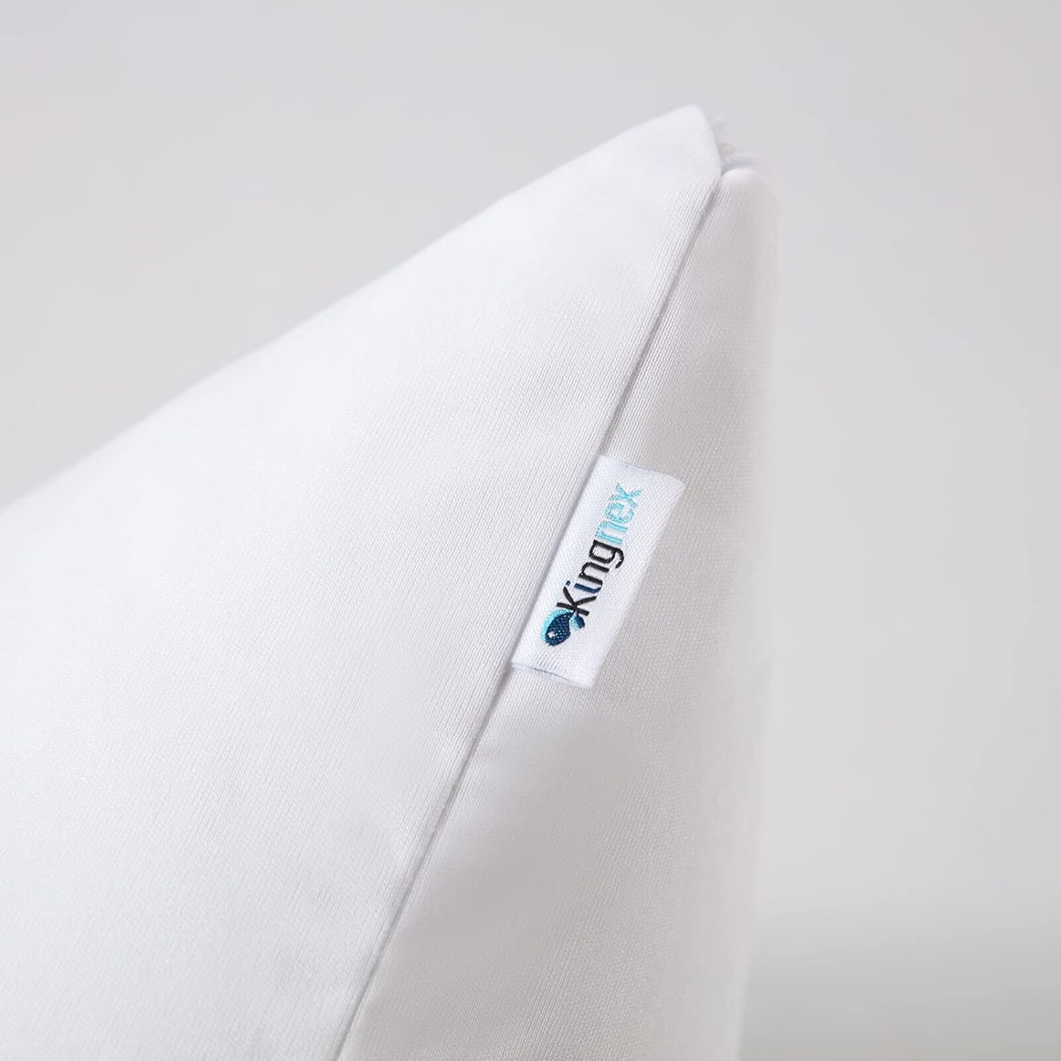 Kingnex Feather Proof Pillow Protectors 22x22 Pack of 2 Waterproof Soft Bamboo Viscose Jersey Square Pillow Covers for Throw Pillow 2 Pack…