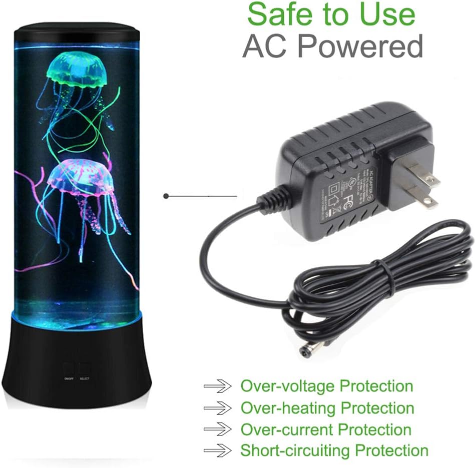 EDIER Jellyfish Lamp, LED Fantasy Jelly Fish Light, 7 Color Setting Jellyfish Tank Table Lamp Decorations for Home Office Decor Great Kids