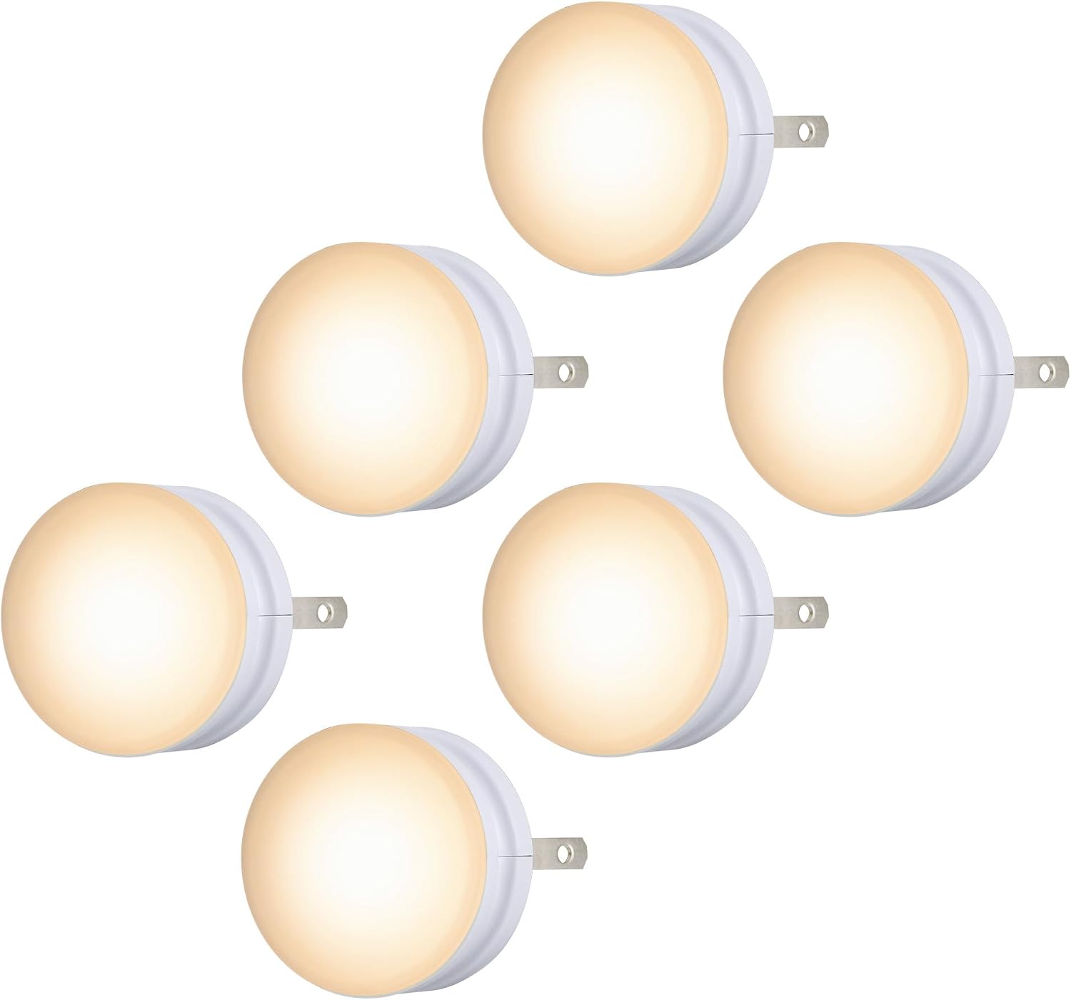 Lights by Night, LED Night Lights Plug Into Wall, 6-Pack, Dusk to Dawn Auto On/Off Sensor, Soft White, Plug In Nightlight Perfect for…