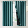 Nicetown 100% Blackout Curtain Panels, Thermal Insulated Black Liner Curtains for Nursery Room, Noise Reducing and Cold Blocking Drapes for…