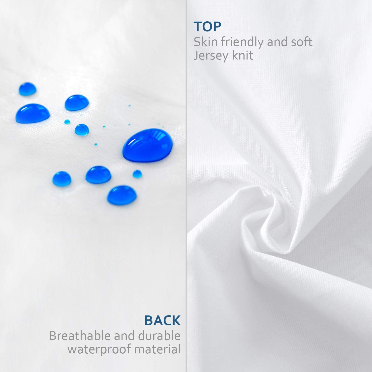 Queen Pillow Protectors with Zipper 4 Pack Queen Size 20 x 30 inch Waterproof Pillow Case Protector Down Feather Proof Pillow Covers…