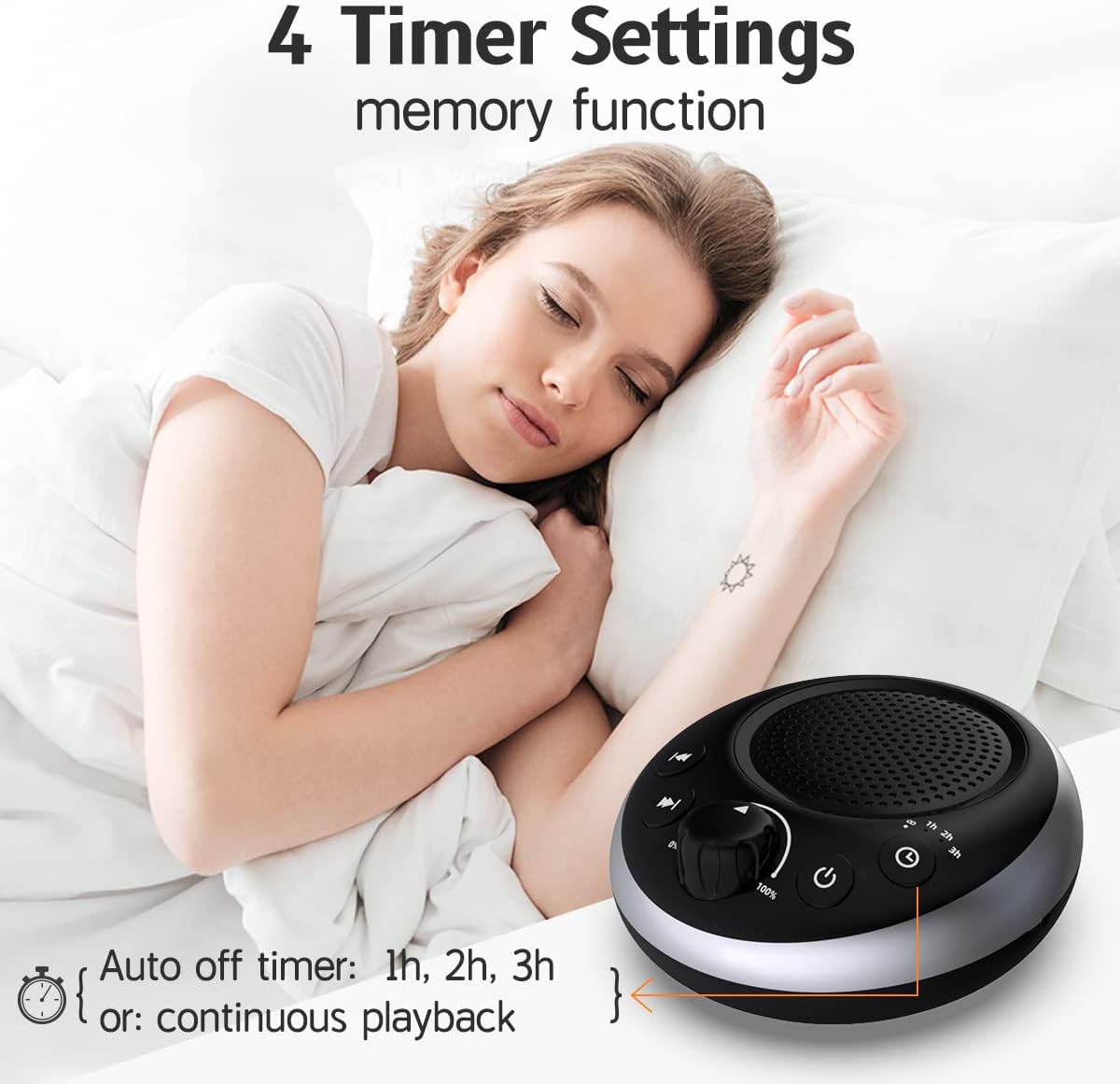 iDealSleep Rechargeable Portable Brown Noise Machine 2000mAH Large Battery Sound White Noise Machine 30 Soothing Sounds for Baby Kids Adult…