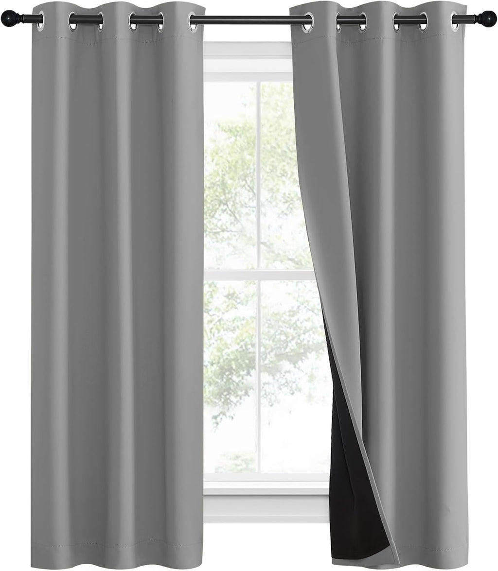 Nicetown Full Shade Curtain Panels, Pair of Energy Smart & Noise Blocking Out Blackout Drapes for Dining Room Window, Thermal Insulated Gue…
