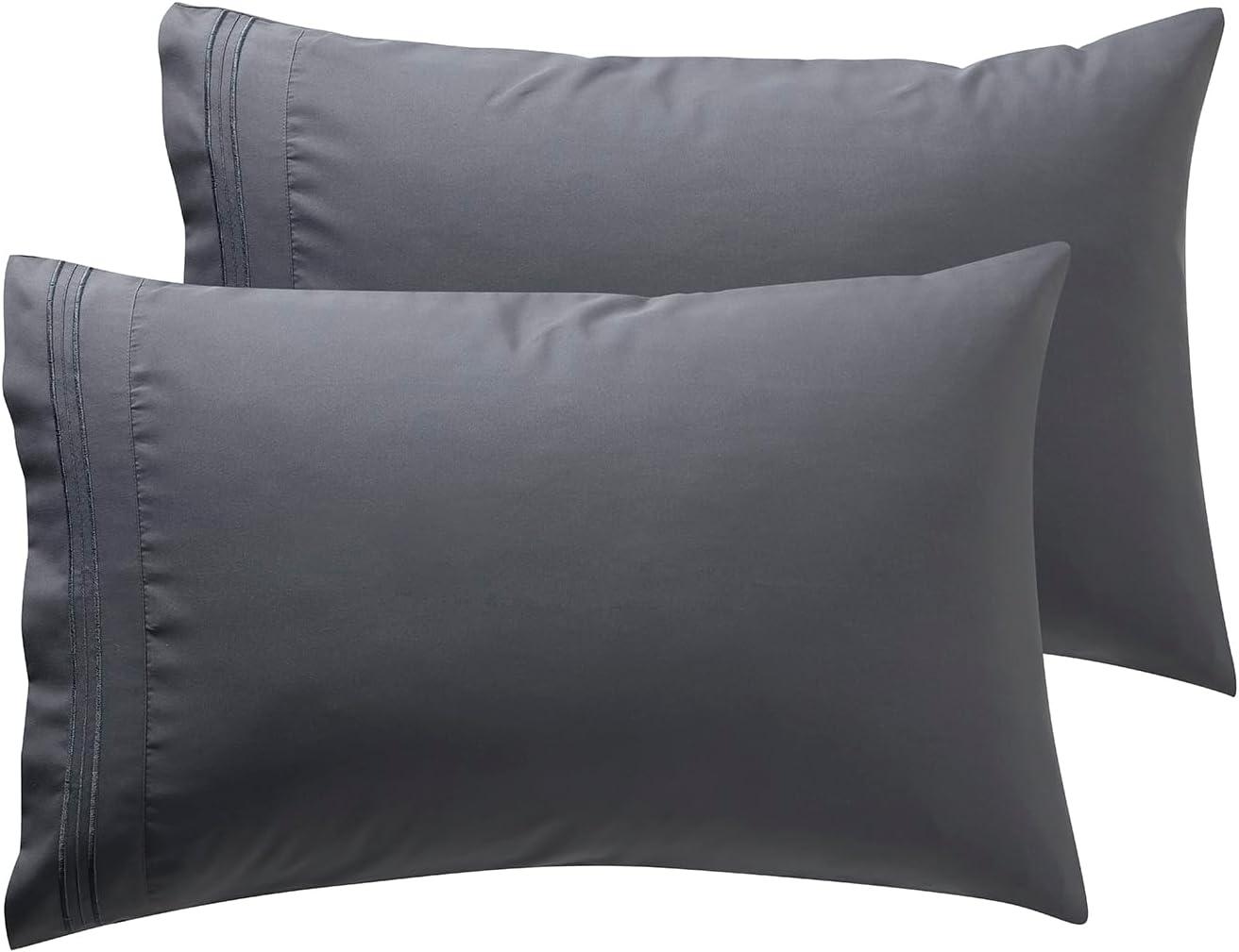 Nestl Grey King Pillow Cases 2 – Soft King Size Pillow Case, 1800 Brushed Microfiber Pillowcases, Envelope Closure Pillowcase, King Pillow…