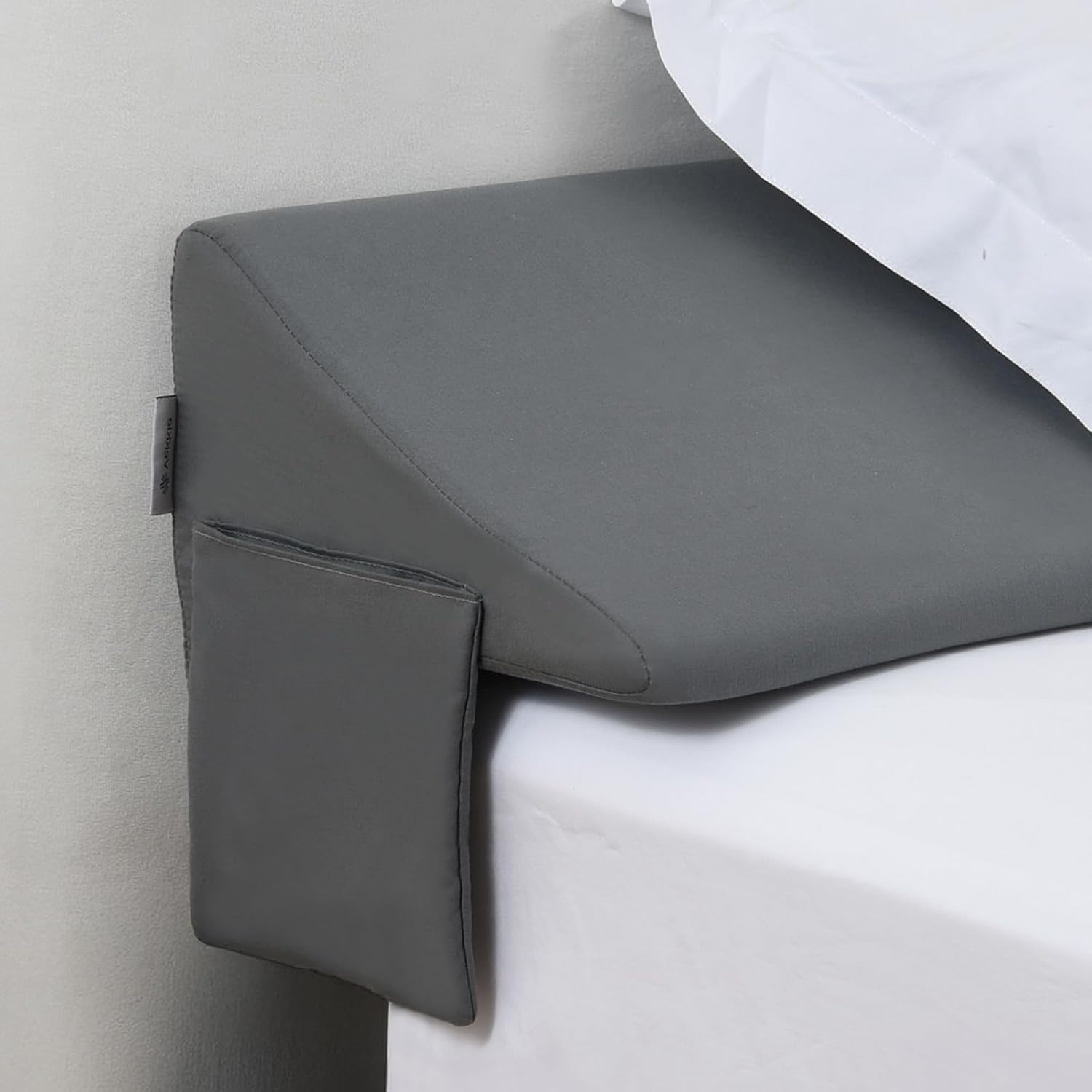 Vekkia King Bed Wedge Pillow for Headboard Gap Filler (0–5.5"), Prevents Pillows & Items from Falling, High-Density Foam Mattress Gap…