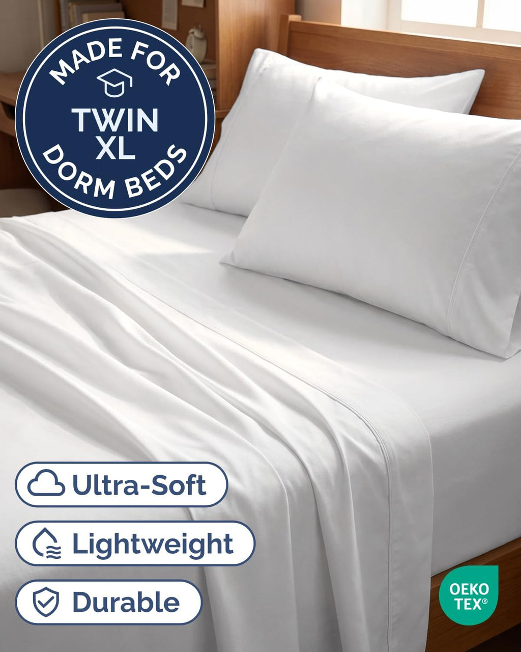 Twin XL 4 Piece Sheet Set - Comfy, Breathable & Cooling - Hotel Luxury Bedding for Women, Men, Kids, Teens and Children - 1 Flat & 1…
