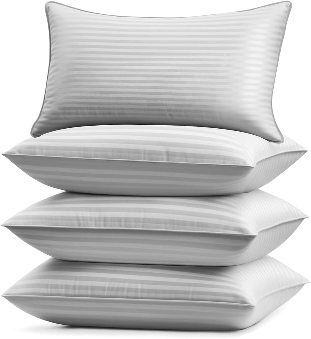 Basic Beyond Bed Pillows Standard Size Set of 4 - Down Alternative Pillows for Sleeping, Soft 20 x 26 Inches 4 Pack Standard Pillows for…